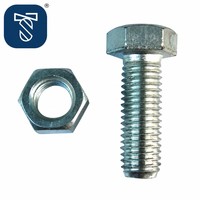 Baut Galvanis Berkualitas Tinggi Lapis Seng Putih 10.9 8*25 10*40 Mur Heksagonal 100mm ASME/DIN 933/DIN 931 Pengikatan Internal M6 M8