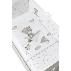Juego de Funda Nórdica Moderna de Papel Gris Liso, 2 Piezas, 100% Algodón, Técnica de Tejido, Patrón de Dibujos Animados, Extraíble - Product Image 1