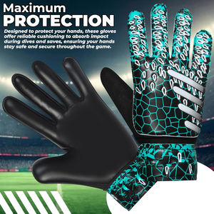 New Professional Outdoor Breathable <b>Goalkeeper</b> <b>Gloves</b> Fingertips Adult Children Thick Leather Smooth Football Training <b>Gloves</b> - Product Image 2