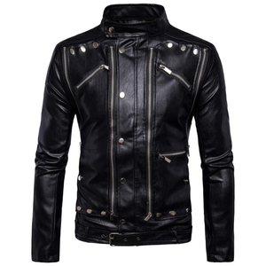 Veste en cuir pour homme personnalisable à succès avec tissu en toile Écologique Respirant Imperméable Coupe-vent Style urbain - Product Image 1