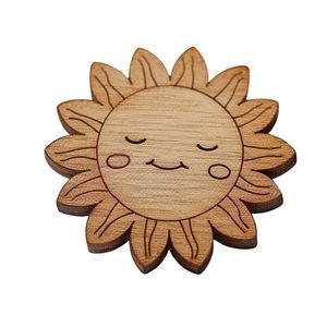 Pin de solapa de madera de diseño personalizado natural promocional - Product Image 5
