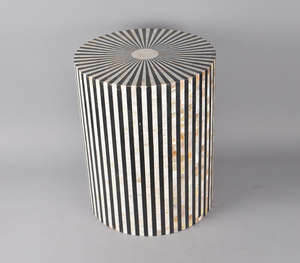 Table d'appoint en incrustation d'os de style floral contemporain fait à la main pour le salon de style haut de gamme Meubles de café élégants pour la maison - Product Image 4