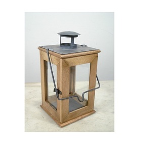 Farol de Madera y Metal para Decoración del Hogar - Product Image 1