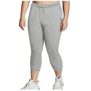 Pantaloni da ginnastica Champion Heritage da donna, in velluto a coste traspirante, a vita bassa, con elastico in vita, effetto stropicciato, taglia 2X, grigio - Product Image 1