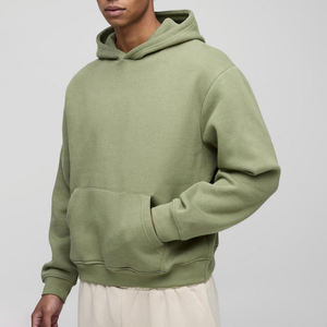 เสื้อสเวตเตอร์มีฮู้ดผ้าขนแกะแบบสวมหัวเสื้อมีฮู้ดผ้าคอตตอนโอเวอร์ไซส์แบบกำหนดเองโดย Marfa International - Product Image 1