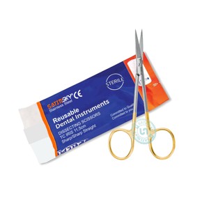 กรรไกรตัดผม TC Iris แบบตรง สแตนเลสคม/คมพิเศษ 11.5 ซม. ปลายแหลม กรรไกรผ่าตัด สแตนเลสสตีล ผลิตสำหรับงานผ่าตัดทางทันตกรรม - Product Image 1