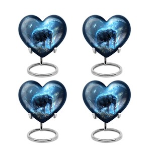 Urne éléphant en forme de coeur pour cendres humaines 1-200 cubique personnalisé souvenir crémation urne commémorative petit souvenir décoratif - Product Image 5