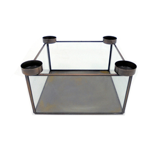 Portavelas de Adviento de Metal de hierro a granel hecho a mano con acabado negro para el hogar y decoración de iluminación de fiesta de Navidad al por mayor a granel - Product Image 3