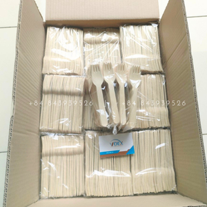 Juego de cubiertos de madera biodegradable desechable para fiestas Kit de cuchara tenedor cuchillo reutilizable a granel - Product Image 4