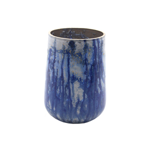 Florero de metal de diseño premium con base para Decoración de mesa de eventos de boda Centros de mesa con acabado gris - Product Image 5