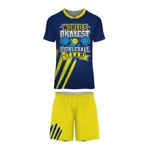 Uniforme de Pickleball Estampado Nuevo de Fabricante OEM, Color y Logotipo Personalizados, Camiseta y Pantalones Cortos Antibacterianos, 100% Poliéster, Unisex para Adultos - Product Image 4