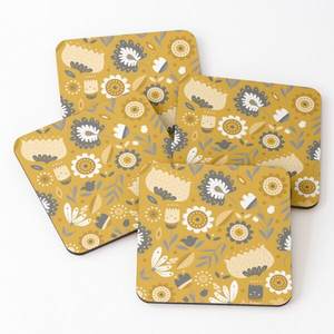 Decorative Coasters Factory Mango/Acacia Wood Over Printed Tea Serving Coasters 4 Pieces Set Kitchen Accessories Coasters Resin - Product Image 3