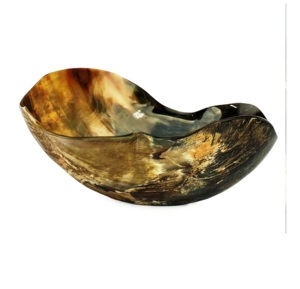 Accueil CORNE NOIRE Bol décoratif ultra brillant fabriqué à la main à partir de corne de buffle naturelle - Product Image 3