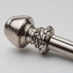 เสาม่านเดี่ยวแบบหรูหราพร้อมพื้นผิวอลูมิเนียมขัดเงาทนทานการออกแบบที่ทันสมัยสร้างความมั่นใจในการใช้งานที่แข็งแรงและราบรื่น - Product Image 4