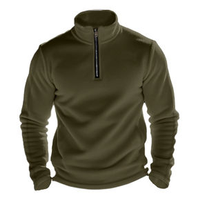 Basics tricoté anti-rides coton mélangé polaire à manches longues veste à capuche zippée pour hommes Slim Fit - Product Image 6
