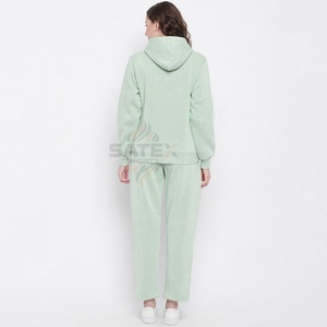 Survêtement décontracté à capuche pour femme, hiver 2025, le plus vendu, 100 % coton, design de logo personnalisé, respirant, écologique, grandes tailles - Product Image 3