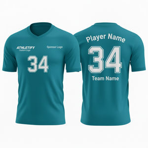 Maillot de football et maillot de soccer avec logo et numéros personnalisés, coupe confortable pour la course à pied, la salle de sport et les séances d'entraînement. - Product Image 1