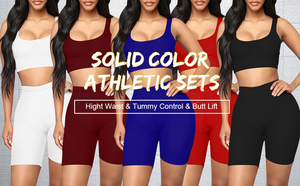 โลโก้ที่กําหนดเอง 2024 แฟชั่นฤดูร้อนแขนกุด Crop TOP และกางเกงขาสั้นเอวสูงเสื้อผ้าผู้หญิง 2 ชิ้นชุดสั้น - Product Image 6