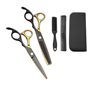 Juego de tijeras de peluquería de acero inoxidable de alta calidad, incluye tijeras de adelgazamiento y kit de belleza para diestros - Product Image 1