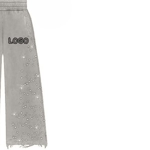 ชุดวอร์มขาบานสำหรับผู้ชายชุดวอร์มสไตล์ลำลองแบบไม่ยับสำหรับผู้ชายชุดวอร์มขาบานออกแบบได้ตามต้องการโลโก้/สี - Product Image 3