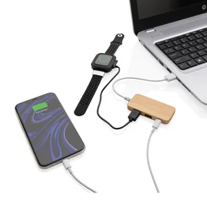 Eco-Friendly Bamboo <b>USB</b> <b>Hub</b> with Type C for Promotional <b>USB</b> Gadgets - Product Image 5