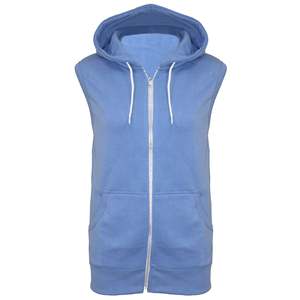 Custom <b>Men's</b> <b>Sleeveless</b> <b>Hoodie</b> with Zipper Pocket 100% Cotton Knitted Windproof & Breathable Slim Fit Summer Gym Training - Product Image 5