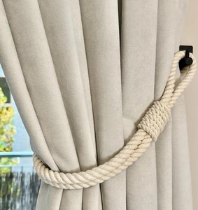 Abrazadera para Cortina de Cuerda de Algodón Hecha a Mano: Adorno Náutico para Ventana - Product Image 4