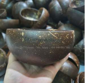 Tazón de coco natural al precio más barato y tazón de cáscara de coco de alta calidad con logotipo personalizado/Embalaje hecho por ECO2GO VIETNAM - Product Image 4