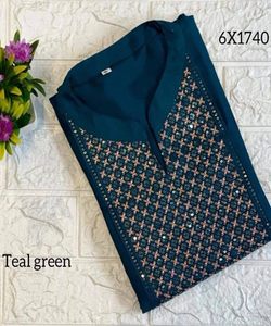 Robe Prêt-à-Porter en Georgette de Soie Ethnique à Bas Prix avec Dupatta - Product Image 4