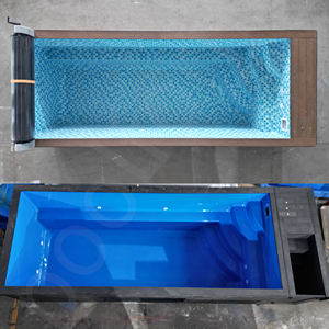 Grande piscine spa mobile d'extérieur en fibre de verre, résistante aux perforations et aux UV, accessoires pratiques pour piscine - Product Image 5