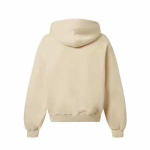 Blanc de haute qualité 100% coton personnalisé fermeture éclair bouffante impression 3D mousse polaire vierge hommes sweats à capuche fermeture éclair complète surdimensionné sweat à capuche zippé - Product Image 6