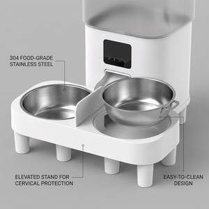 Comedero Inteligente para Mascotas con WiFi y Cámara, Dos Tazones, Dispensador Automático de Comida para Gatos, Control por Aplicación, Comedero Automático para Perros y Gatos - Product Image 2