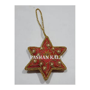 El más nuevo diseño y la mejor calidad para festivales, decoración de fiestas, bordado Zari con adornos colgantes de Navidad con cuentas - Product Image 1