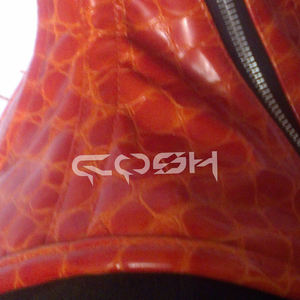 Collar gótico ajustable de cuello alto con estampado de serpiente naranja para corrección de postura - Product Image 3