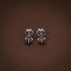 Boucles d'oreilles clous en diamant de laboratoire VVS D tendance avec boucles d'oreilles clous en or blanc 14 carats pour femmes, idée cadeau à bas prix - Product Image 4