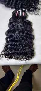 Machine d'extension de cheveux humains vierges Remy de Temple indien Double trame naturelle rebondissante bouclée lâche Style de vague profonde prix bon marché - Product Image 4