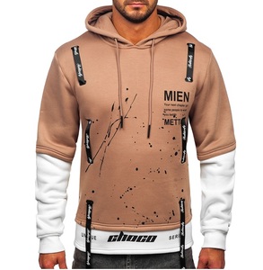 Nueva Sudadera con capucha de manga doble personalizada al por mayor patrón de rayas tejidas Vintage Ajuste de gran tamaño para la temporada de primavera por deportes onstyle - Product Image 1
