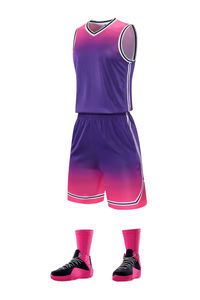 Ensemble d'uniformes d'entraînement de basketball, maillot respirant à séchage rapide, shorts, vente en gros - Product Image 5