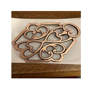 Classic Gold Color <b>Kitchen</b> <b>Trivet</b> Irregular Shape Aluminum Metal Stand for Hot Cooking Pots and Pans 300mm Diameter 10MM Thick - Product Image 1