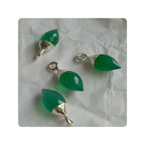 Briolette Faceted Cornelian Trillion Bezel Connecteurs de pierres précieuses et breloques de pierres précieuses - Product Image 6