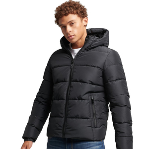 Veste matelassée d'hiver pour homme personnalisée, best-seller, avec logo personnalisé sur le devant, imperméable et respirante, 100% fibre de bambou, service OEM - Product Image 1