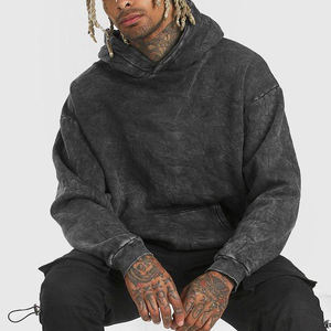 Sweat-shirt unisexe en coton surdimensionné de haute qualité, poids lourd, streetwear, impression personnalisée OEM, sweat-shirt à capuche - Product Image 1