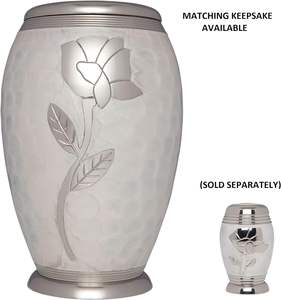 Urna de cremación para cenizas humanas-Tamaño adulto-Hecha a mano en latón-Exhibir urna en casa o en nicho en el columbario-Modelo Talia - Product Image 4