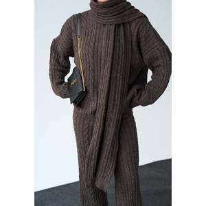 ชุดกางเกงไหมพรมคอฟฟี่เมลันจ์ - Product Image 1