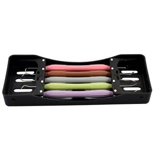 Ensemble d'instruments dentaires composites style LM, 5 pièces en acier inoxydable avec cassette, kit d'outils dentaires restauratifs professionnels - Product Image 1