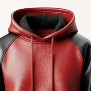 Sweat à capuche en cuir uni pour homme, décontracté, hiver, avec doublure intérieure douce, qualité supérieure, écologique, respirant, design léger - Product Image 4