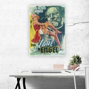 Póster de lienzo Art Deco Blue Angel para decoración de pared - Product Image 3
