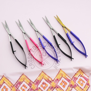 Top Rated Ergonomic Eyebrow Trimming Scissors Comfortable Grip Straight Blades Salon Tool - Product Image 1
