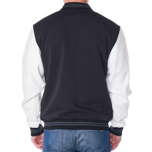 Veste universitaire pour hommes avec logo personnalisé enduit vente en gros veste de baseball vêtements d'extérieur à la mode veste en laine élégante tenue décontracté à la mode - Product Image 4