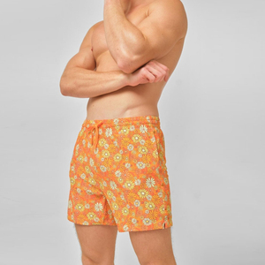Shorts de bain extensibles pour hommes 165 GSM en polyester et élasthanne, séchage rapide, poches latérales, taille élastique, fournisseur d'usine OEM sous marque privée - Product Image 2